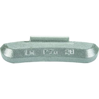 PZ Series Uncoated Zinc Clip-on Wheel Weight - 1/4 oz. (25 per pack)