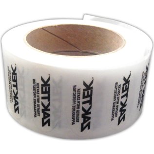 ZAKTEK Small Clear Oval Service Cling - 1000 Sticker Roll